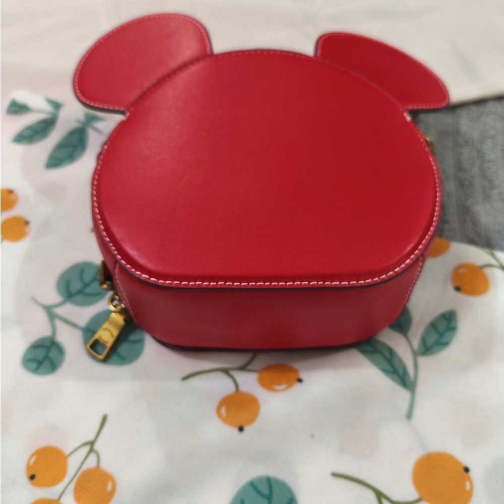 Coach Red Ear Round Crossbody Bag - Picture 3 of 9